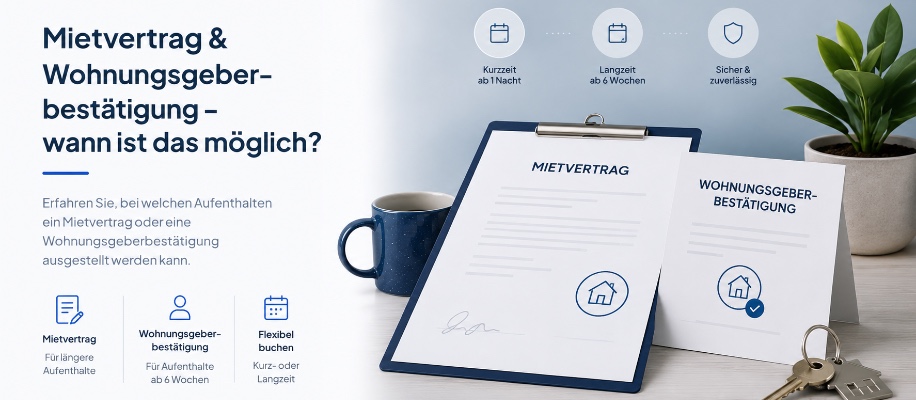 Mietvertrag & Wohnungsgeberbestätigung – wann ist das möglich?